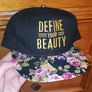 Brand New Boutique Hat 'Define Your Beauty' Floral